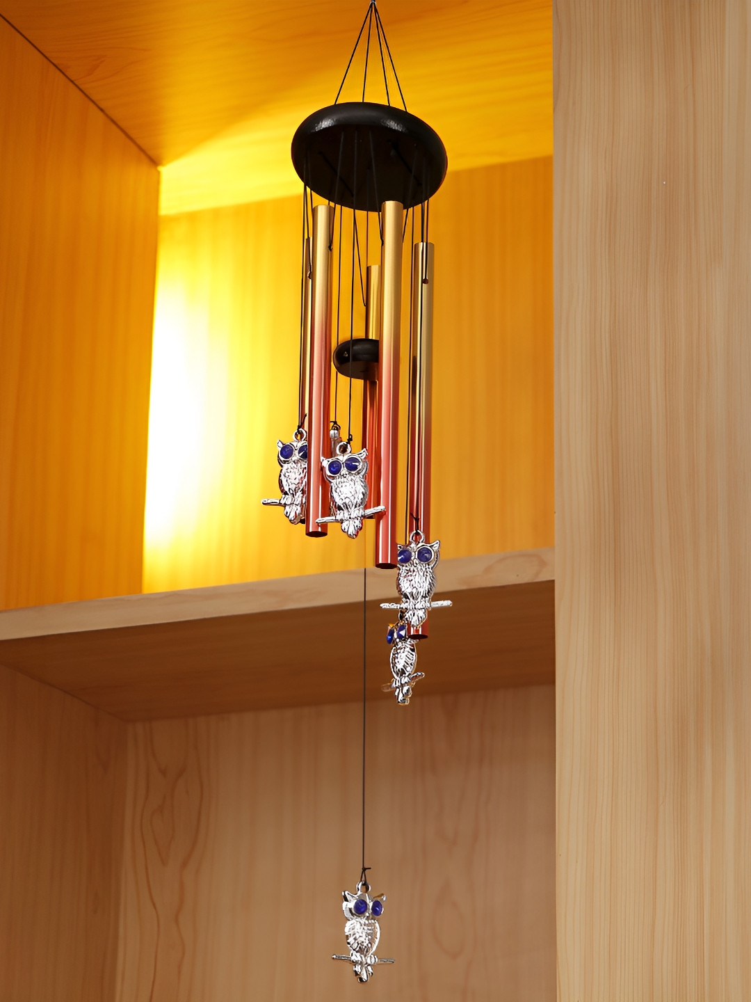 

Archies Silver-Toned Black Textured Metal Windchimes