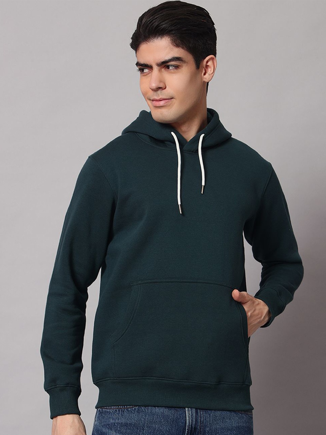 

Obaan Men Hooded Pullover Sweatshirt, Green