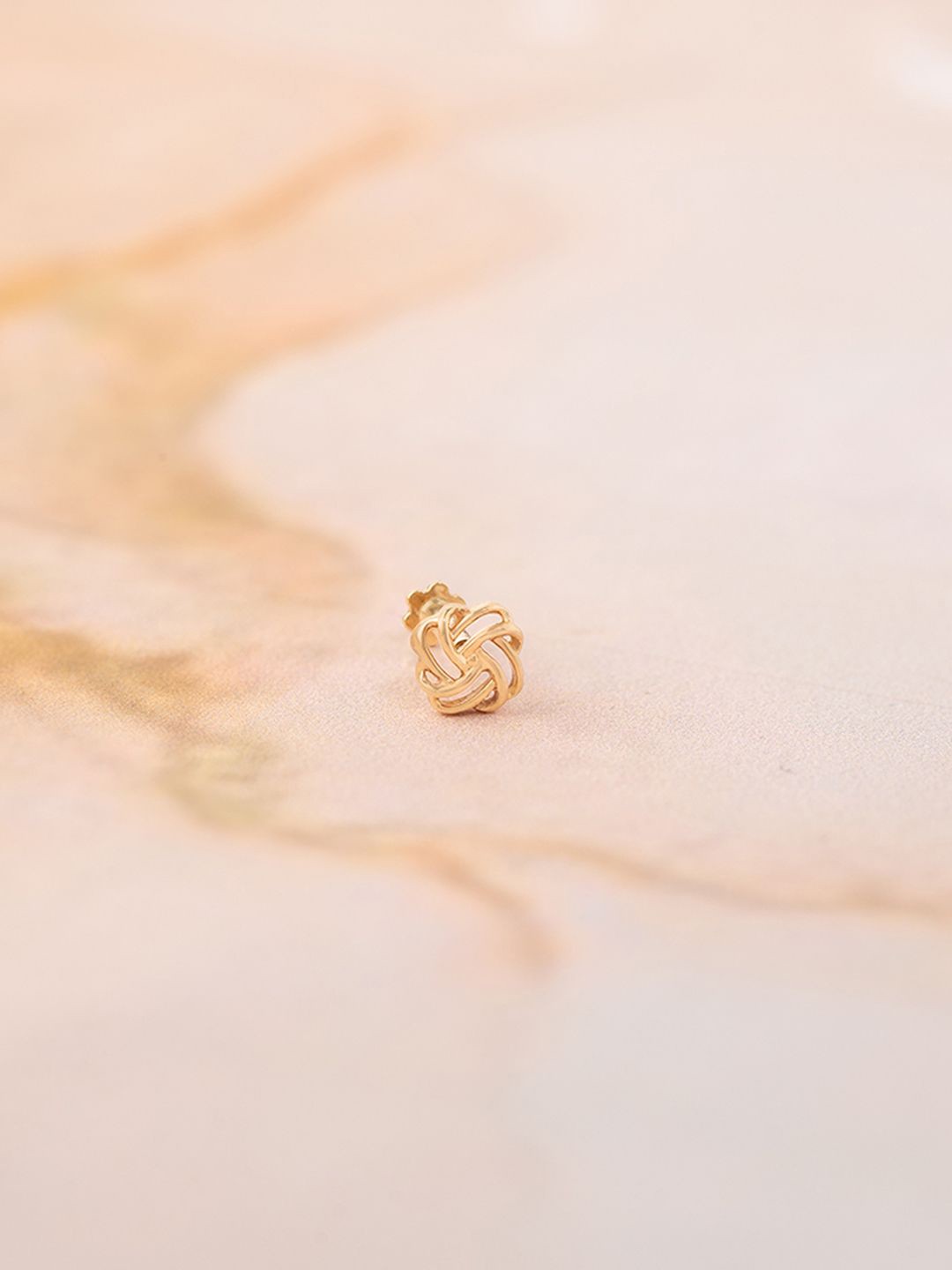 

Mia by Tanishq Women 14KT Elegant Knot Gold Nosepin - 0.32 g