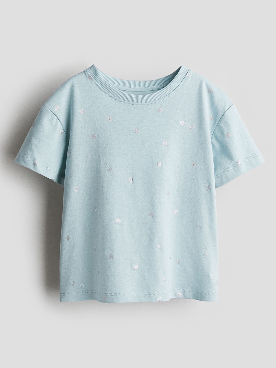 

H&M Girls Printed Jersey Top, Green