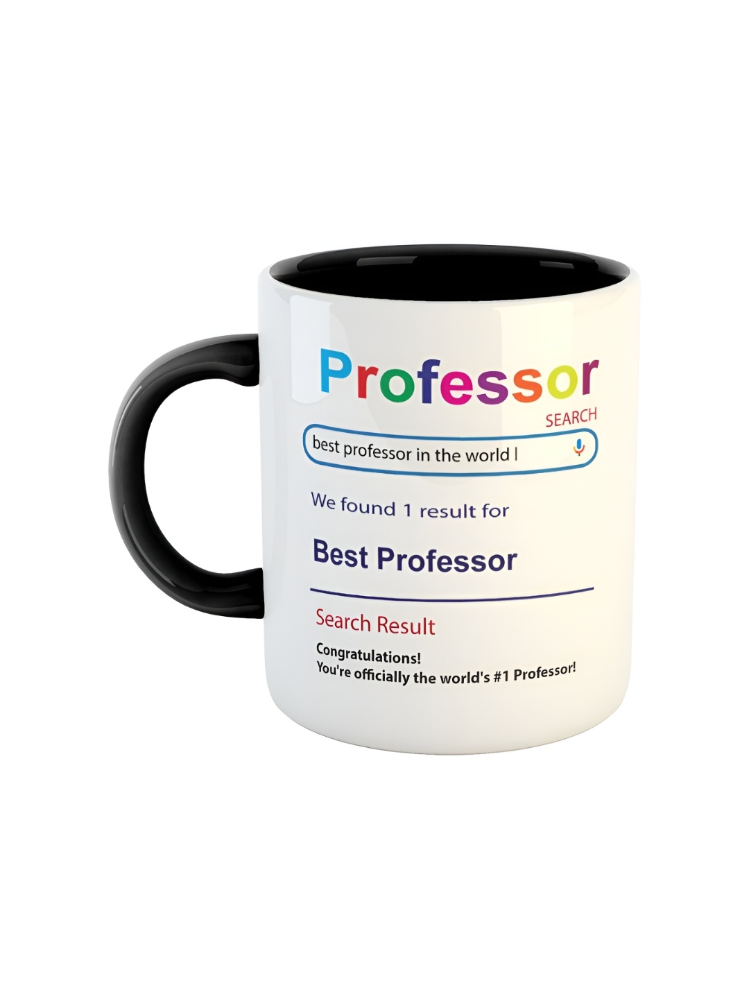 

ARTBUG White & Black Best Professor Printed Ceramic Glossy Coffee Mug