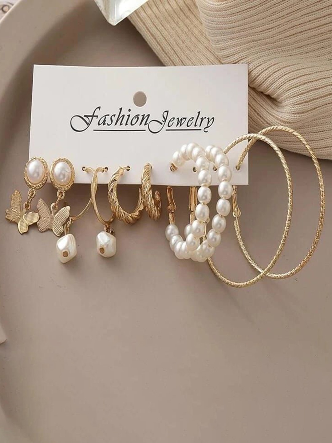 

YU FASHIONS Pack Of 10 Gold Plated Rhinestone Studded Contemporary Drop Earrings