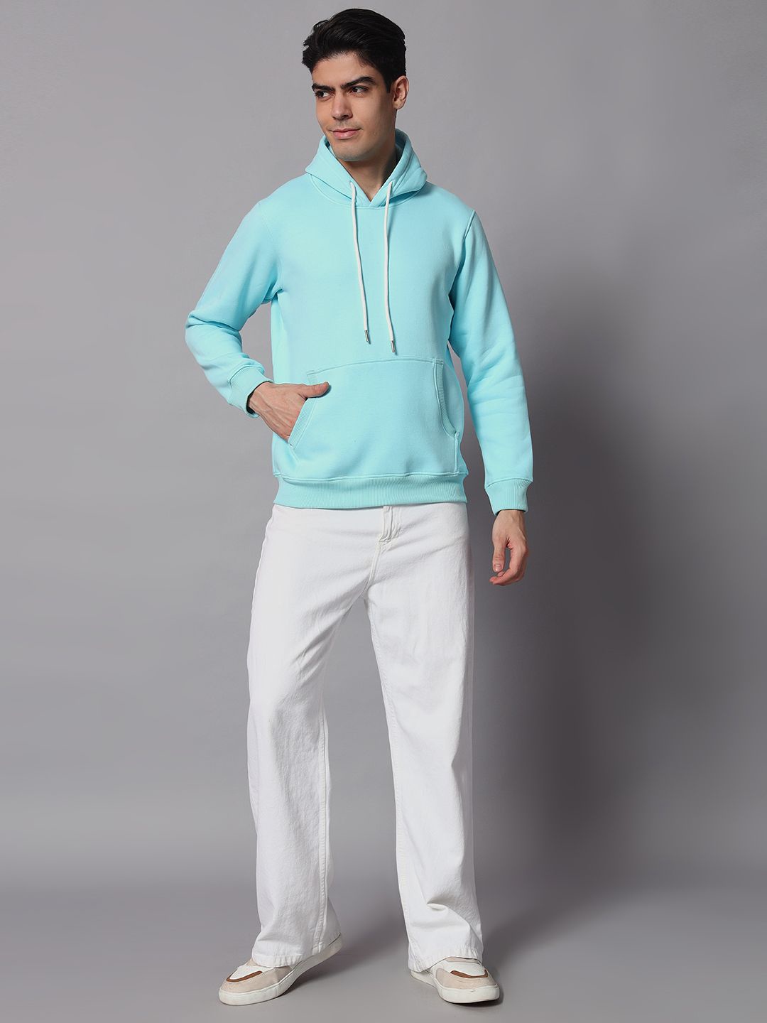 

Obaan Men Pullover Sweatshirt, Turquoise blue