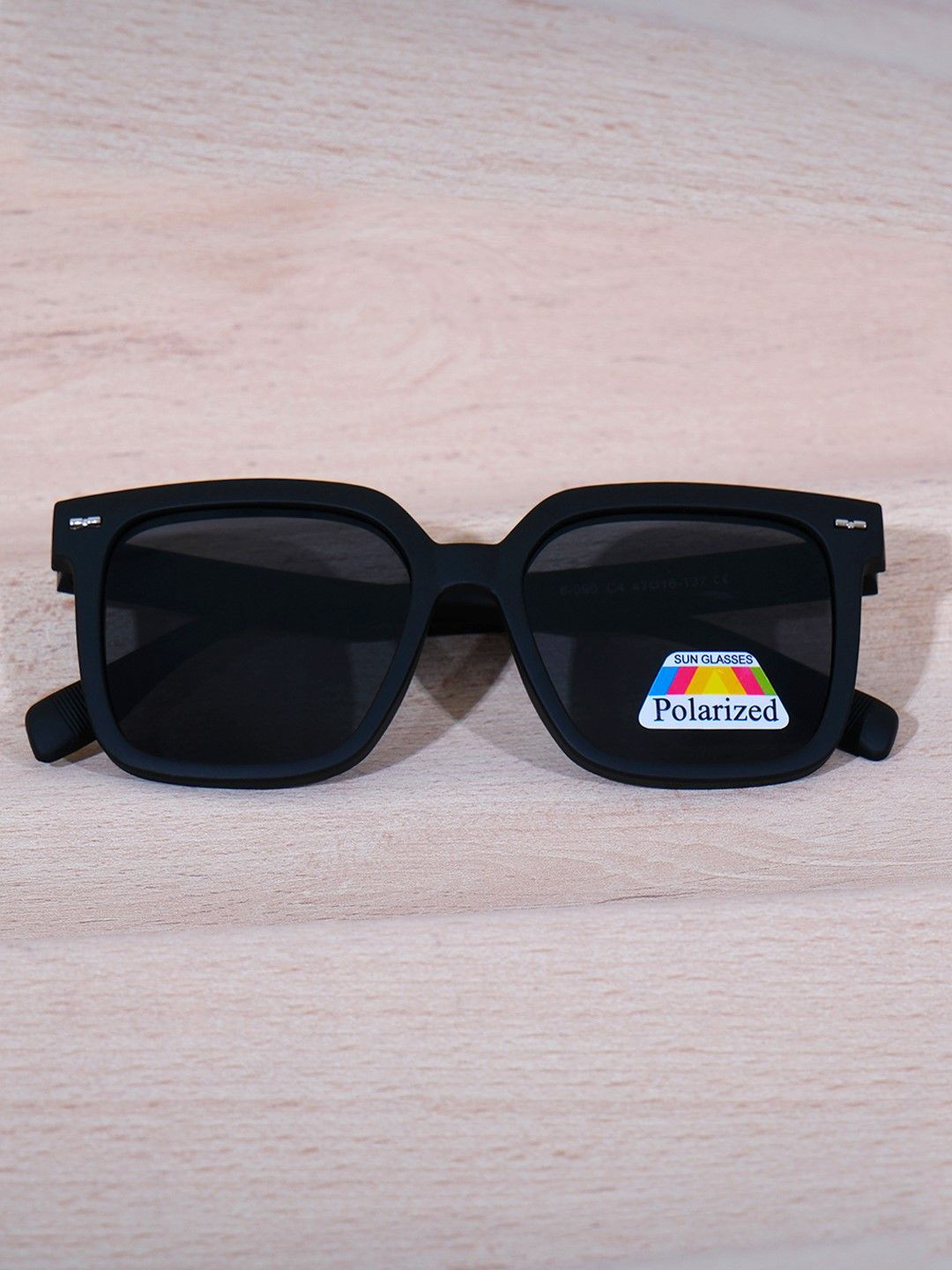 

DukieKooky Kids Square Sunglasses with Polarised and UV Protected Lens DKSG499B, Black