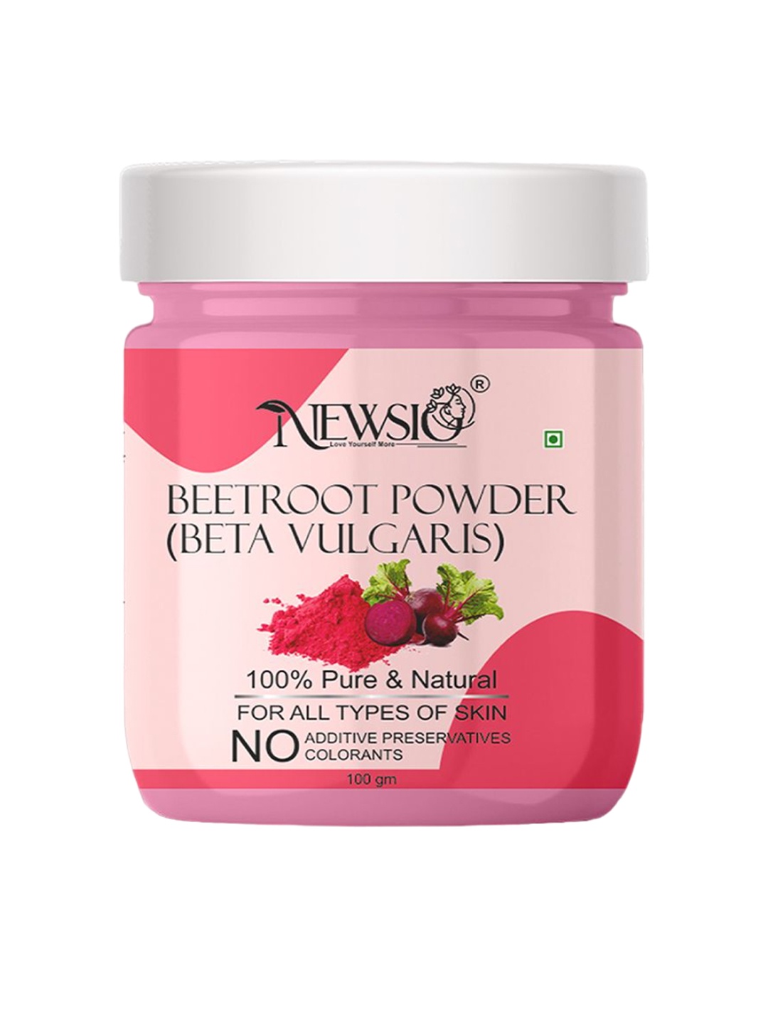 

Newsio 100% Pure & Natural Beetroot Powder For Skin & Hair Care - 100 g Each, Red