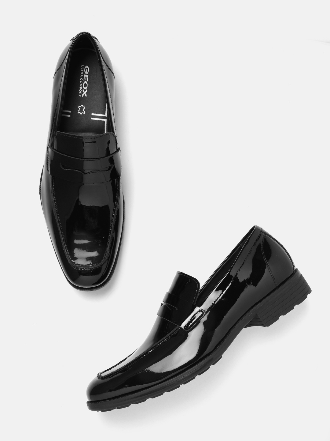 

Geox Men U Walk Pleasure F C Leather Loafers, Black