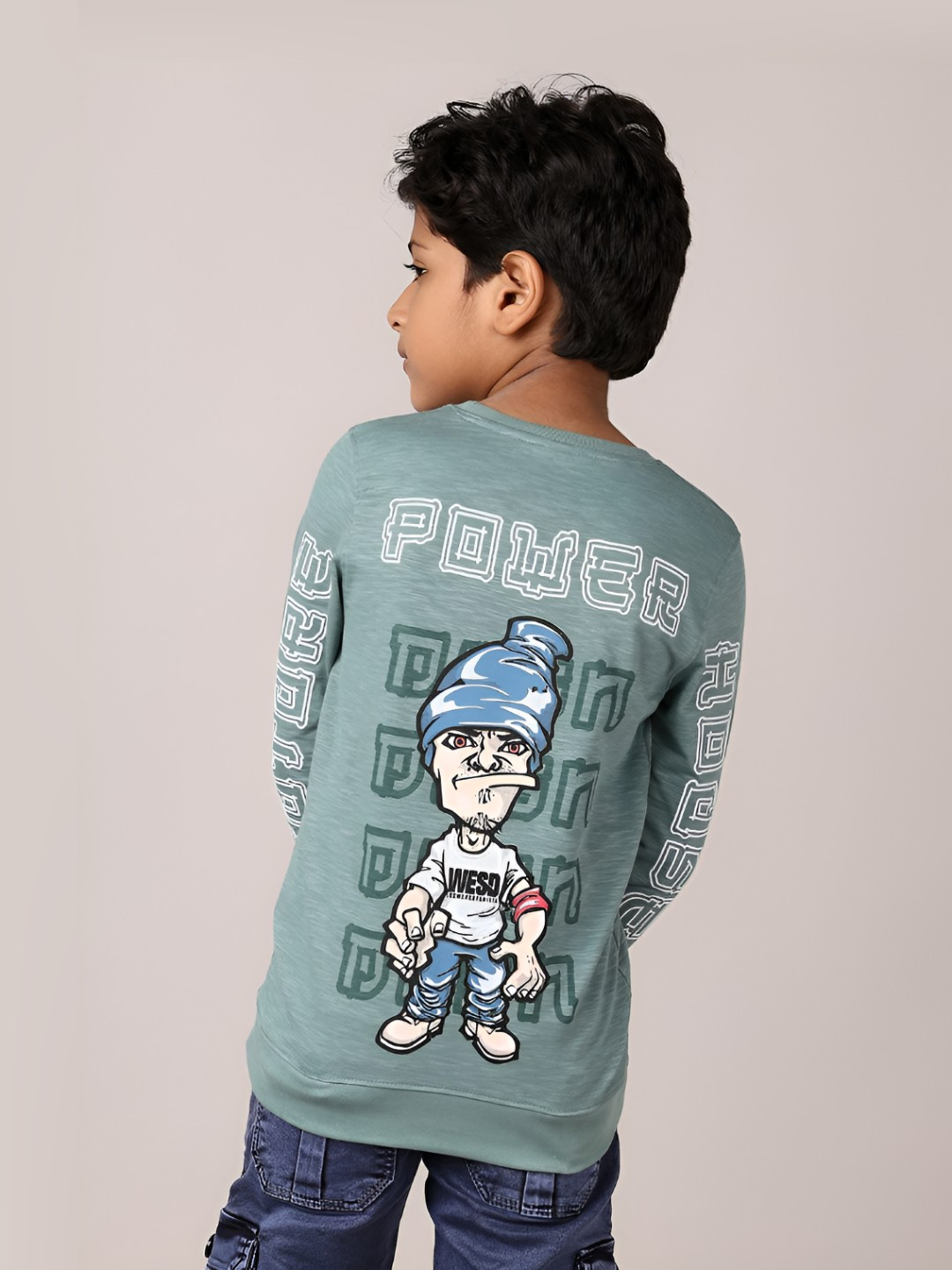 

V-Mart Boys Printed T-shirt, Green