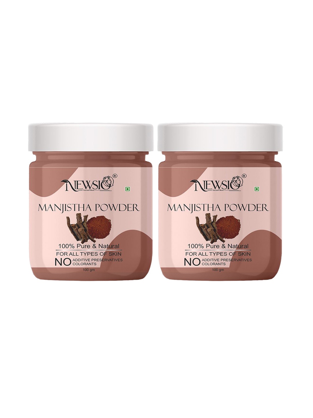 

Newsio Set Of 2 100 % Pure & Natural Majistha Powder- 100 g Each, Maroon