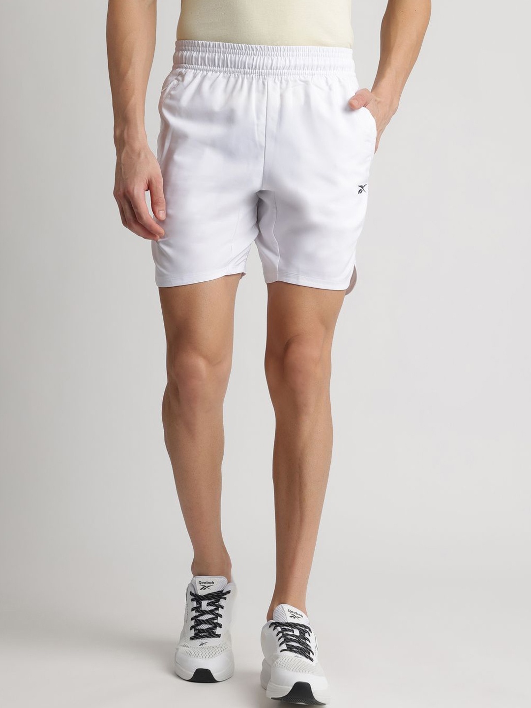 

Reebok Men Mid-Rise Shorts Performance, White