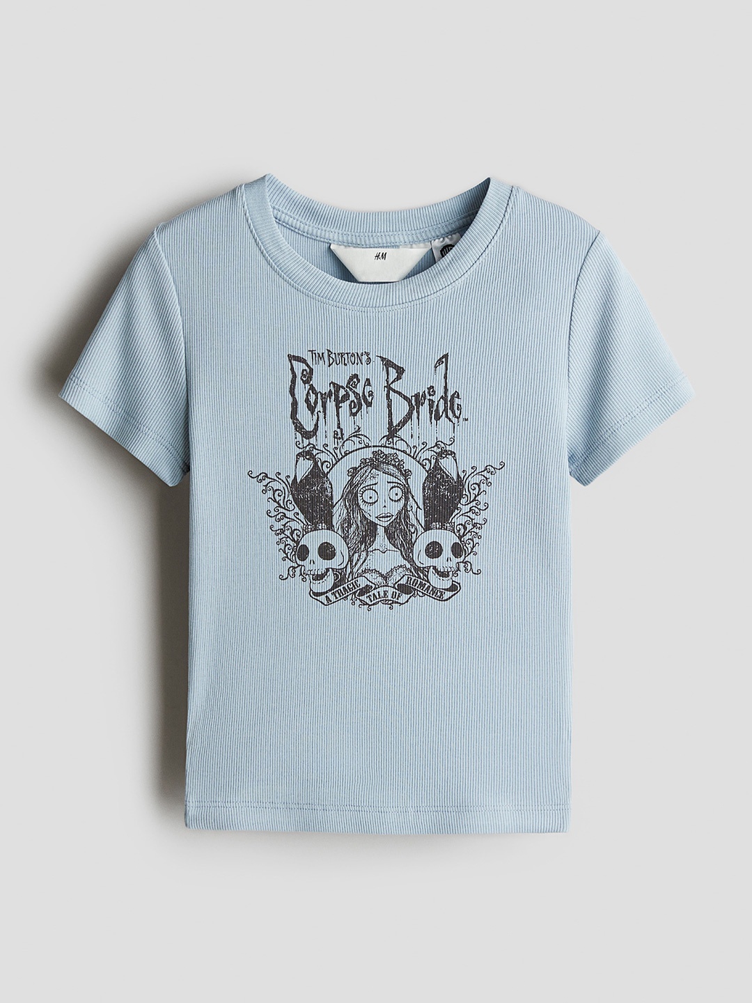 

H&M Girls Print-Detail Jersey Top, Blue