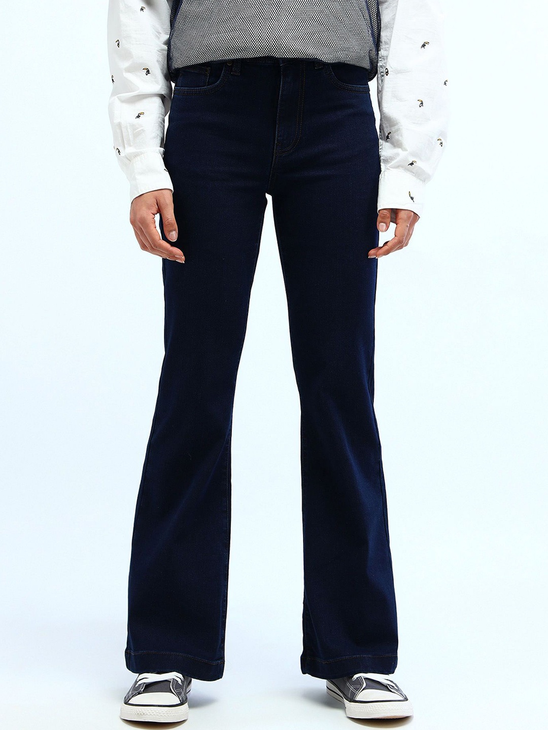 

Flying Machine Women Bootcut High-Rise Stretchable Jeans, Blue