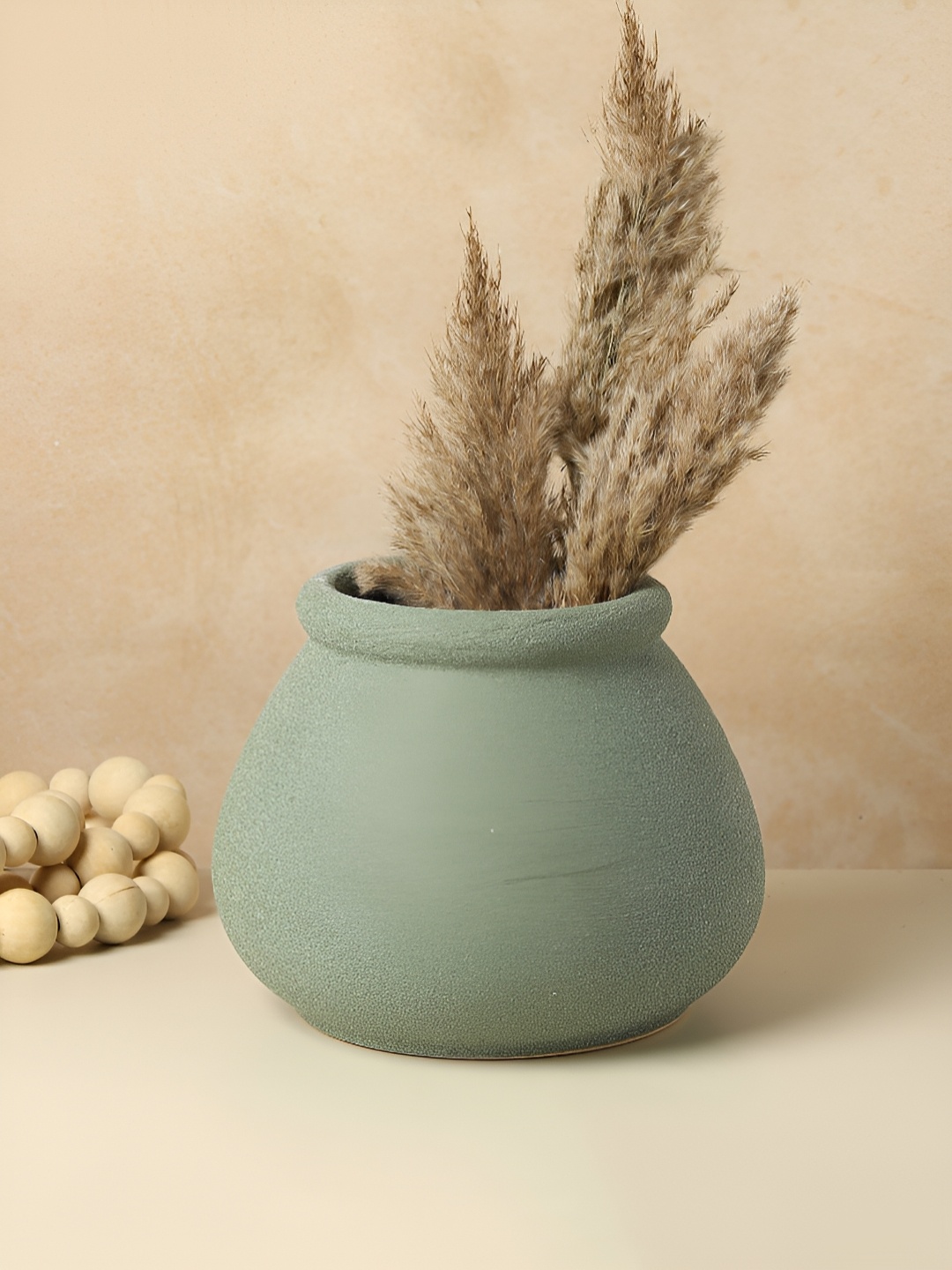 

HABERE INDIA Grey Ceramic Flower Vase