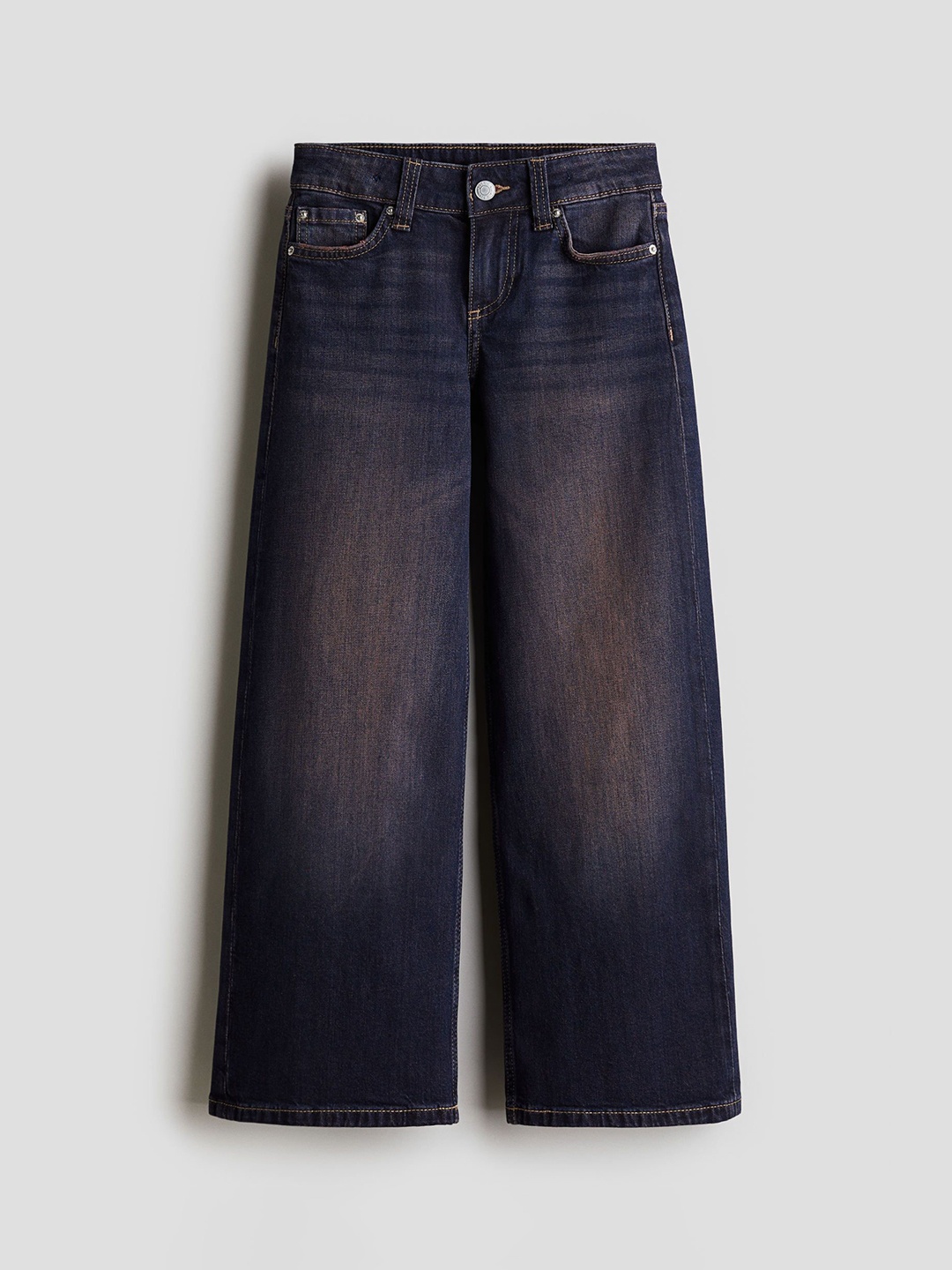 

H&M Girls Wide Leg Low Jeans, Purple