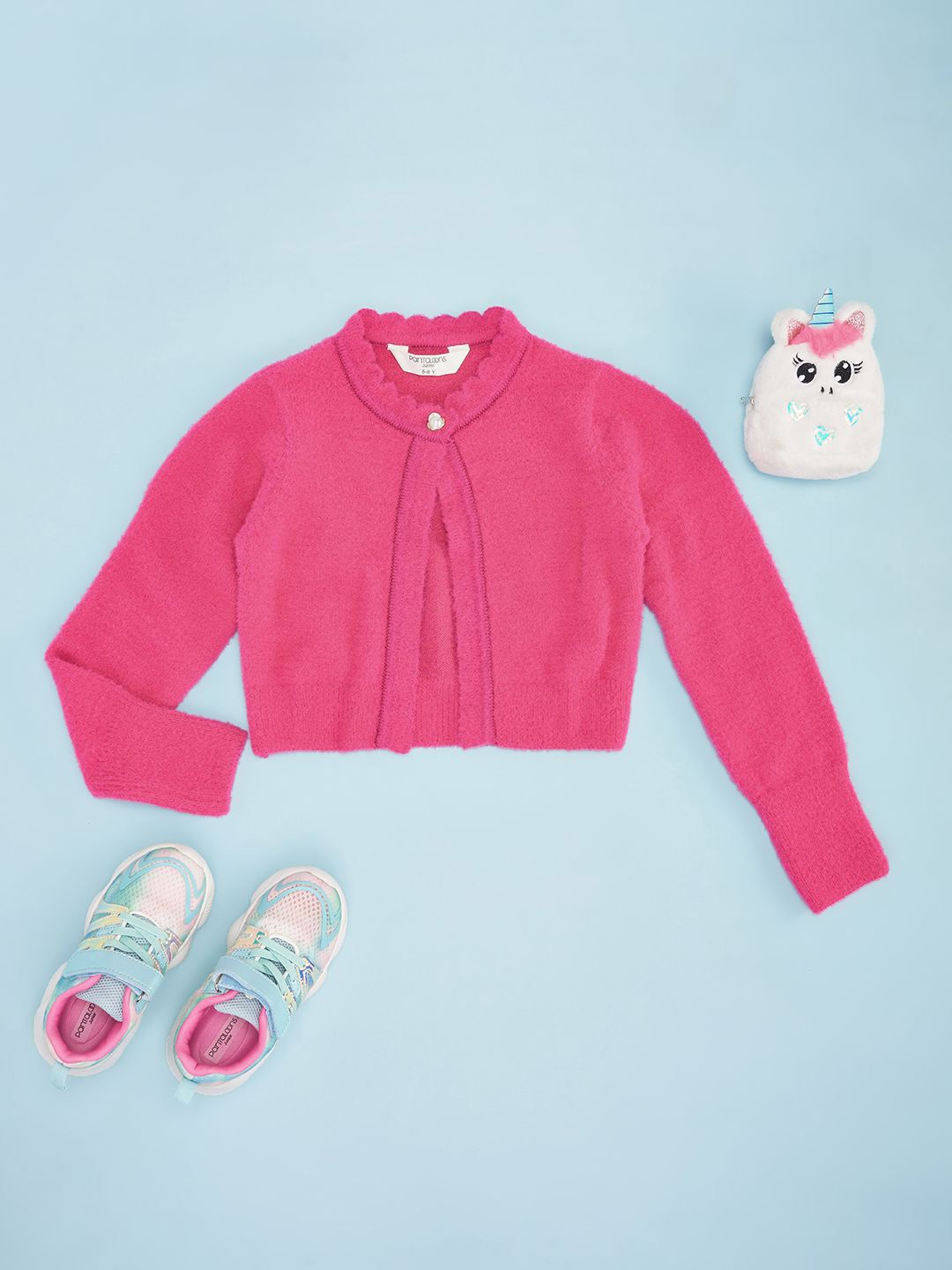 

Pantaloons Junior Girls Crop Sweater, Pink