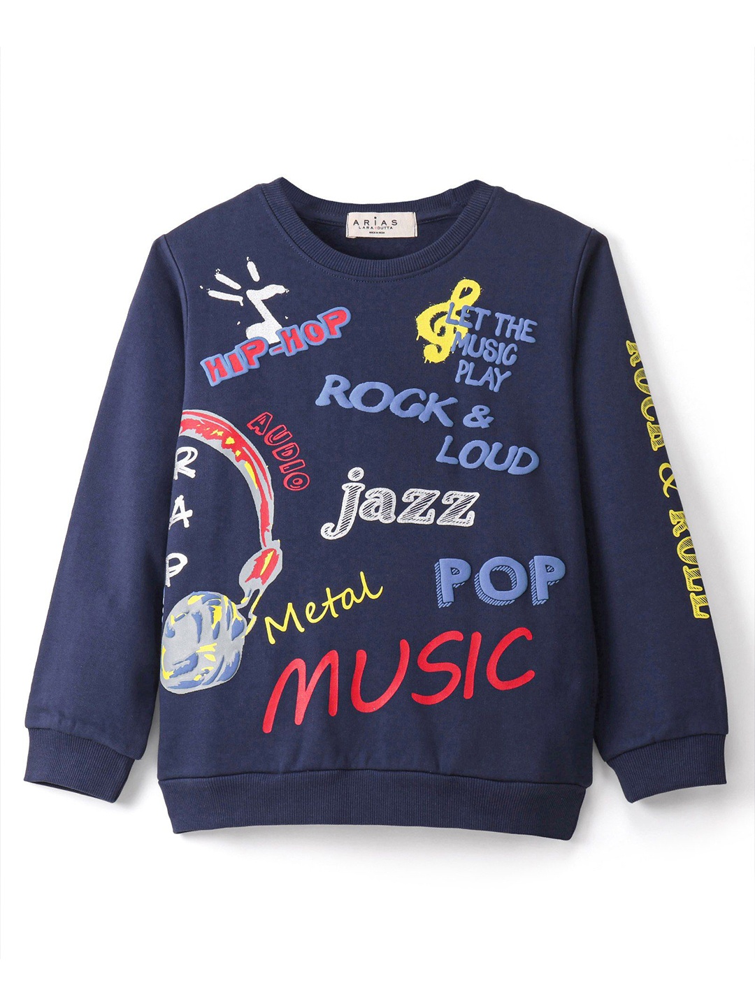 

ARIAS By LARA DUTTA Boys Printed Sweatshirt, Navy blue