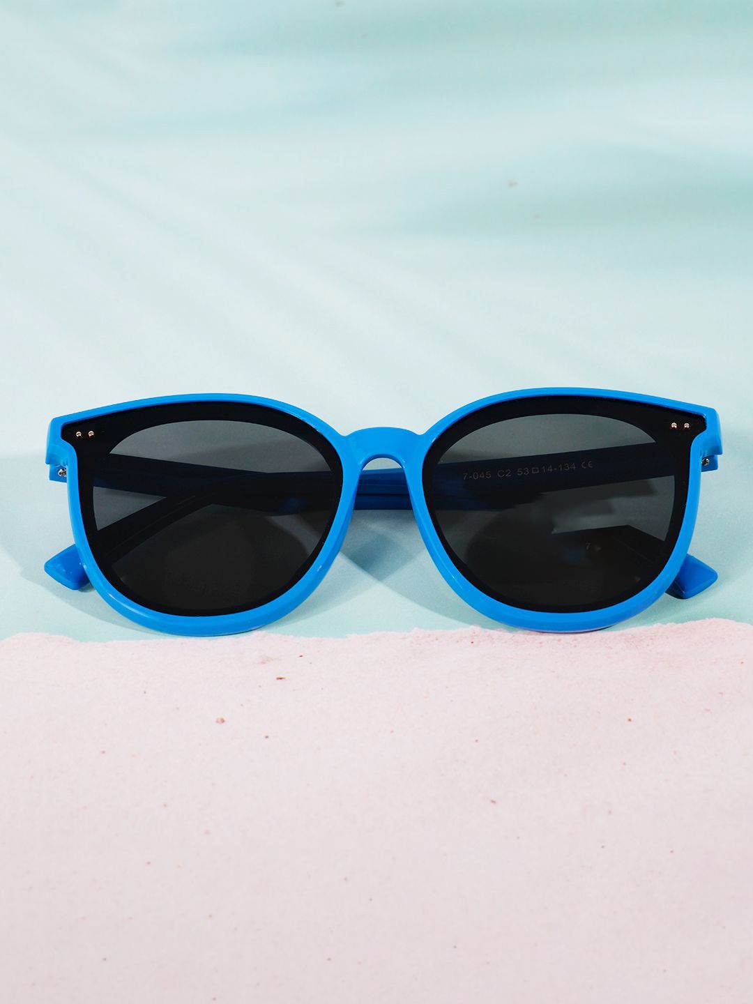 

DukieKooky Kids Square Sunglasses with Polarised and UV Protected Lens DKSG489A, Blue