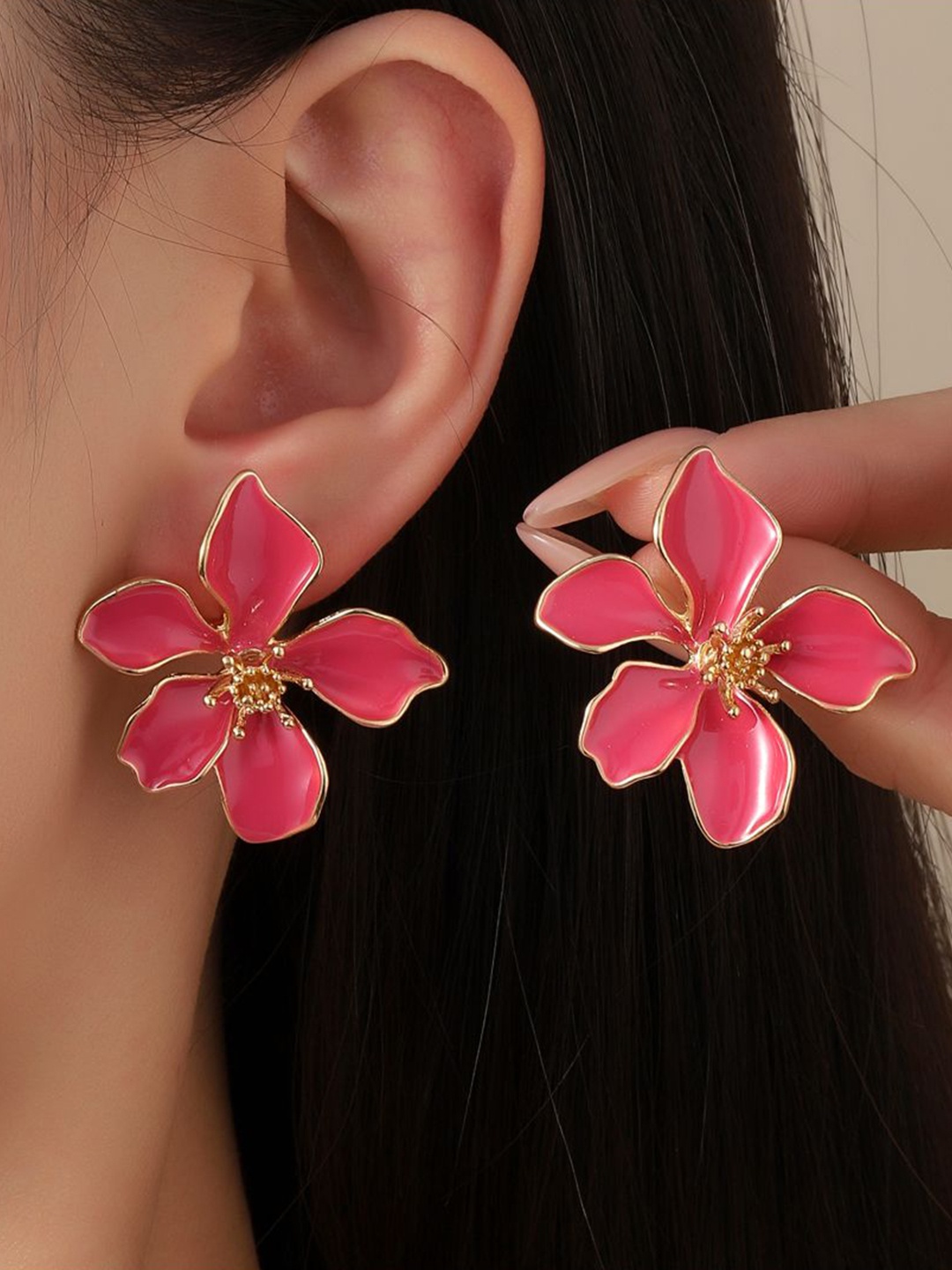 

SALTY Contemporary Tasselled Studs, Gold