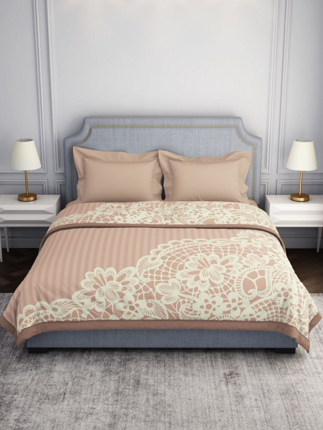 

Welspun Pink & Beige Floral Printed AC Room 800 GSM Double Bed Blanket