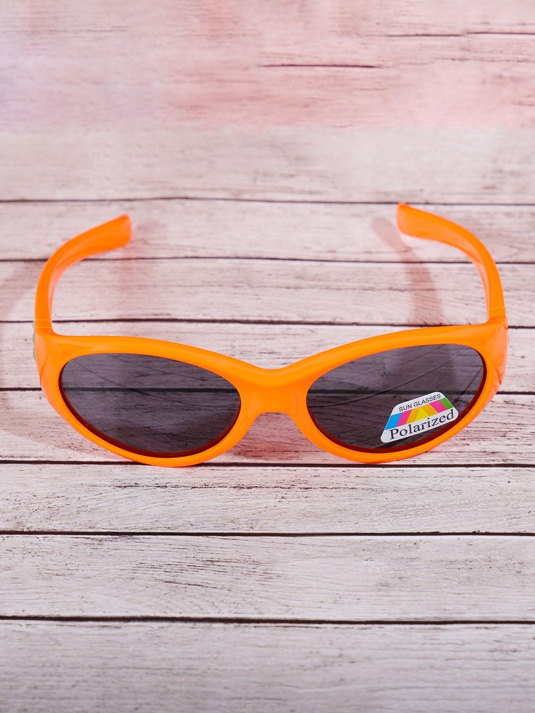 

DukieKooky Unisex Kids Rectangle Sunglasses with Polarised and UV Protected Lens DKSG491A, Orange