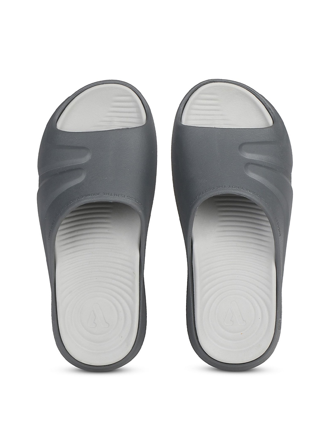 

Aqualite Men Buckle Strap Solid Casual Sliders, Grey