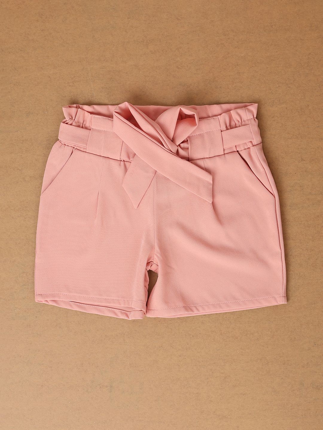 

V-Mart Girls Regular Fit Mid-Rise Cotton Shorts, Pink