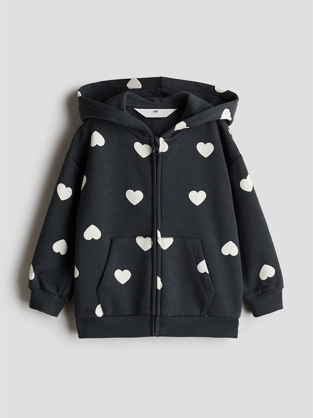 

H&M Girls Zip-Through Hoodie, Black
