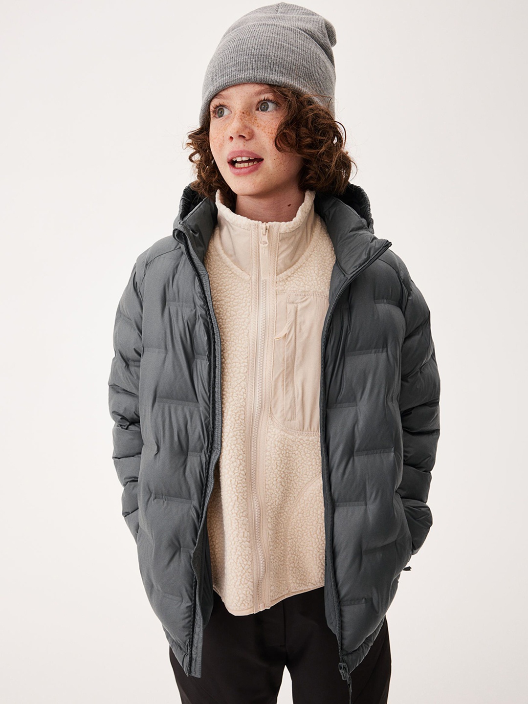 

H&M Boys Insulated Jacket In ThermoMove, Grey