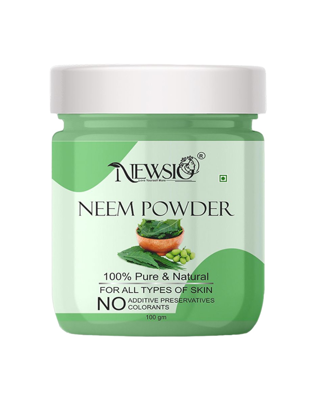 

Newsio 100% Pure & Natural Neem Powder For Hair Growth - 100 g, Green