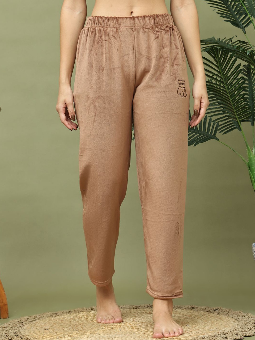 

TAG 7 Women Mid Rise Lounge Pants, Brown