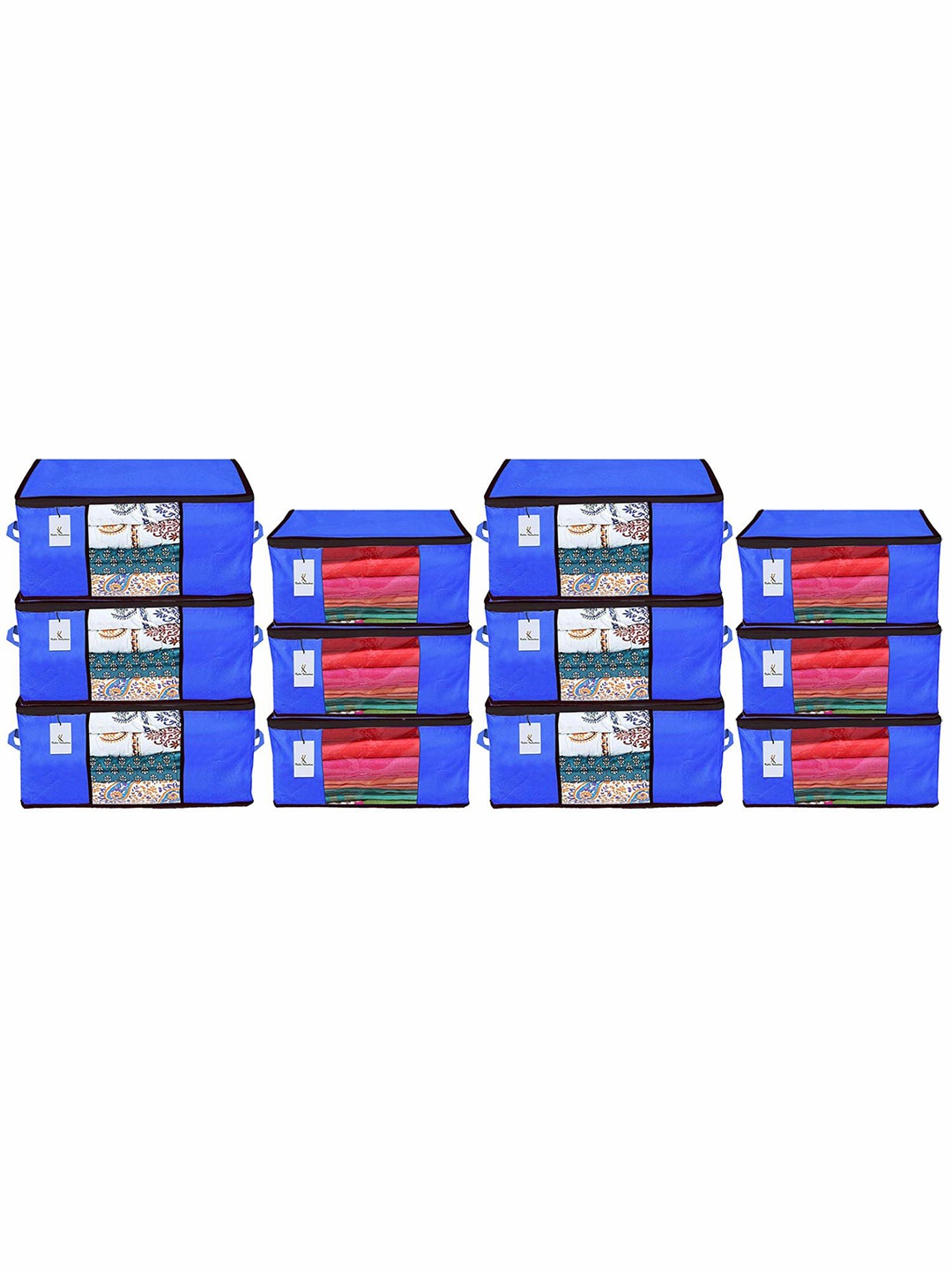

Kuber Industries Blue 12 Pieces Multi-Utility Organisers