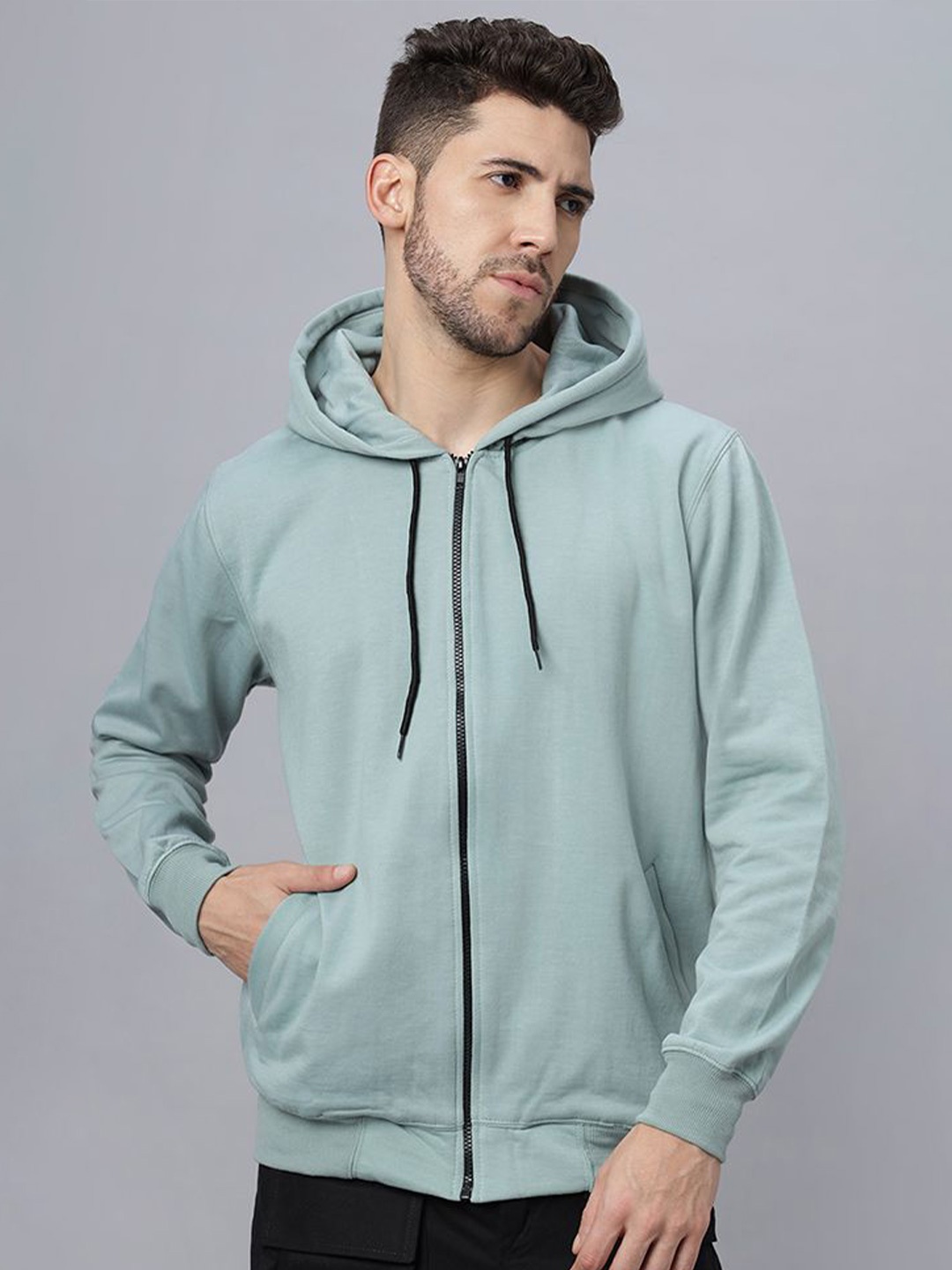 

Wear Your Opinion Men's Regular Zipper Hoodie Sweatshirt, Blue