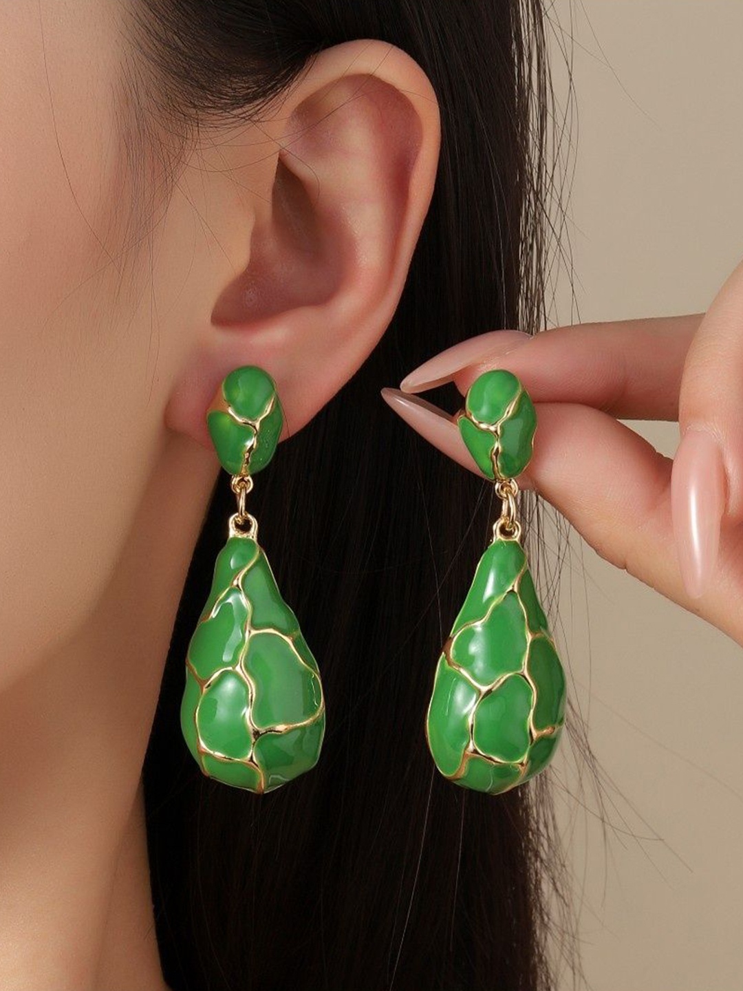 

SALTY Contemporary Drop Earrings, Gold