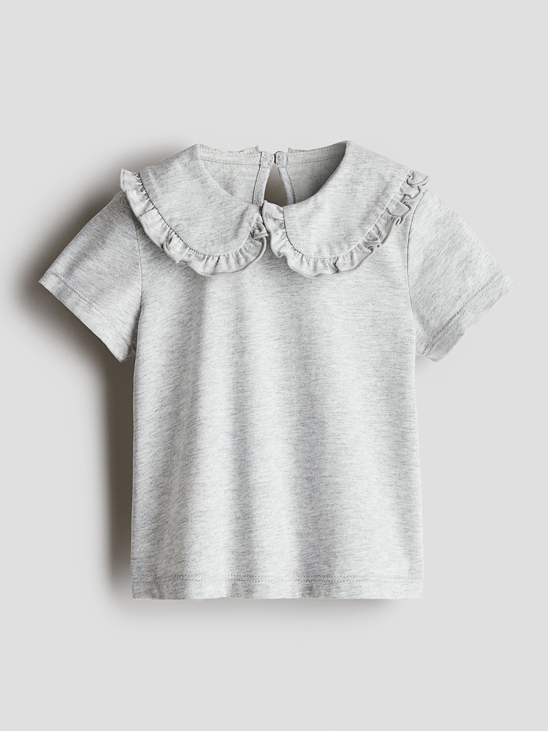 

H&M Girls Collared Cotton Top, Grey