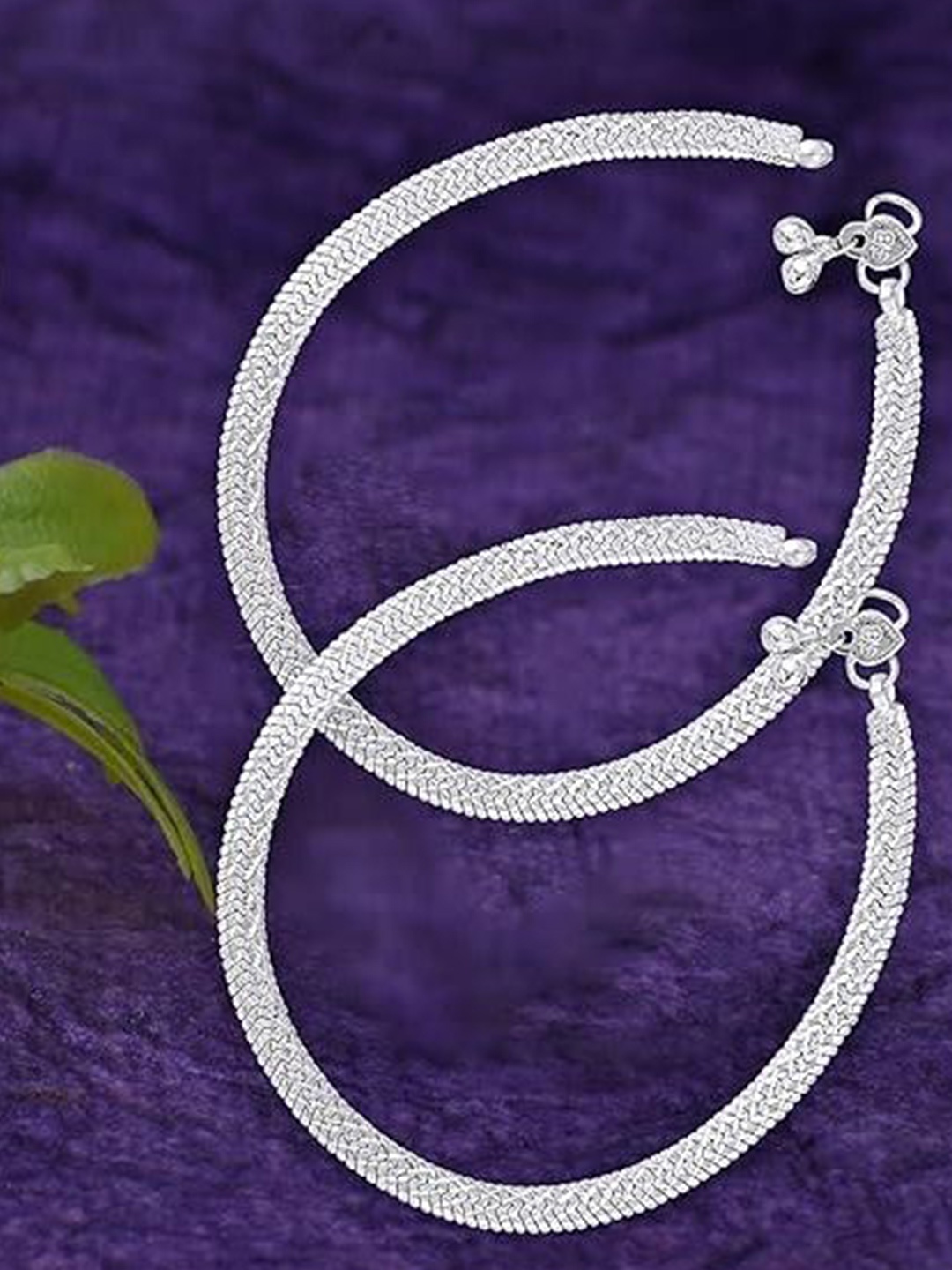 

Lila Set of 2 Silver-Plated Anklets