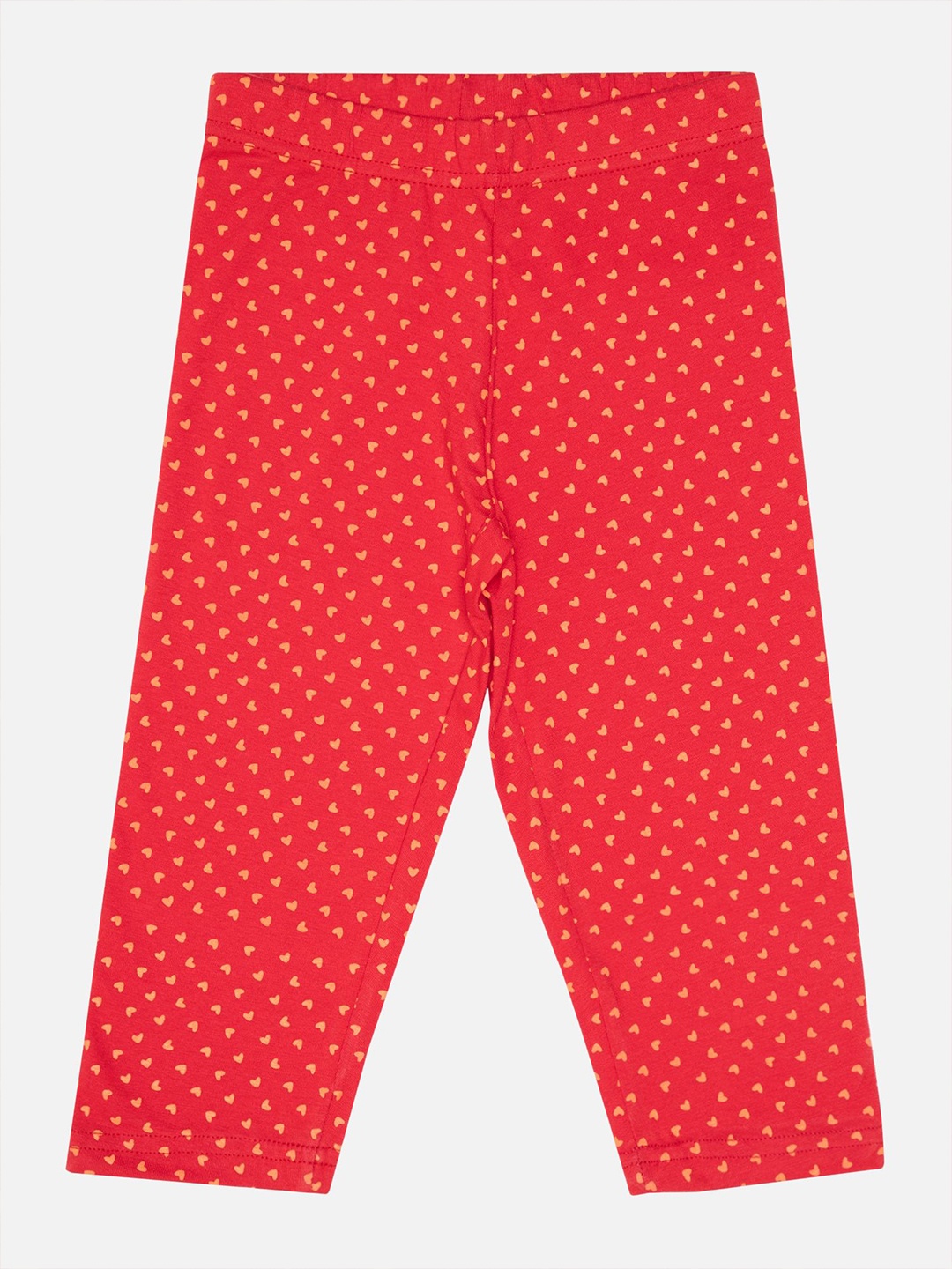 

Bodycare Girls Cotton Printed Regular Fit Mid-Rise Capris, Red