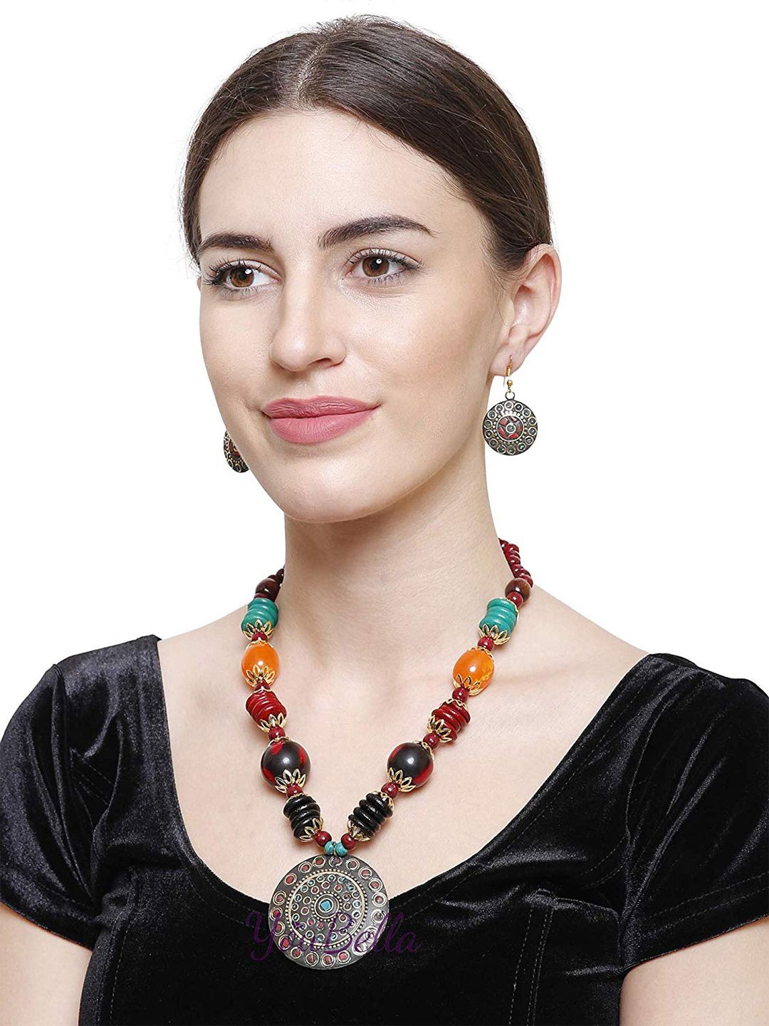 

YouBella Gold Plated Beads Beaded Jewellery Set