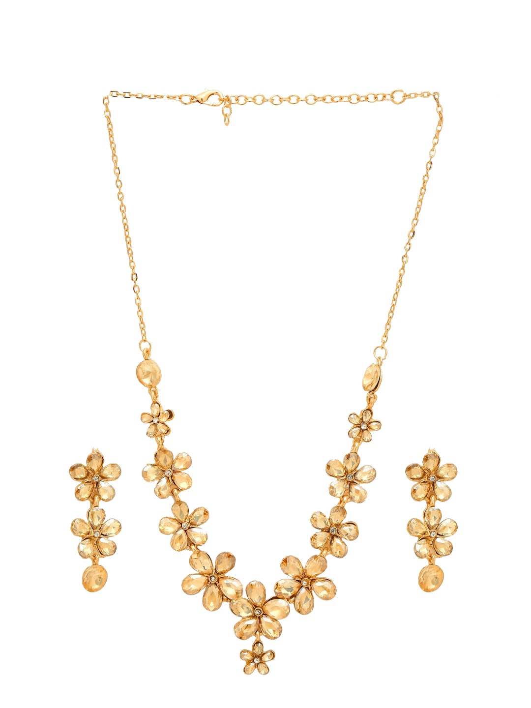 

YouBella Gold-Plated Stone Studded Jewellery Set