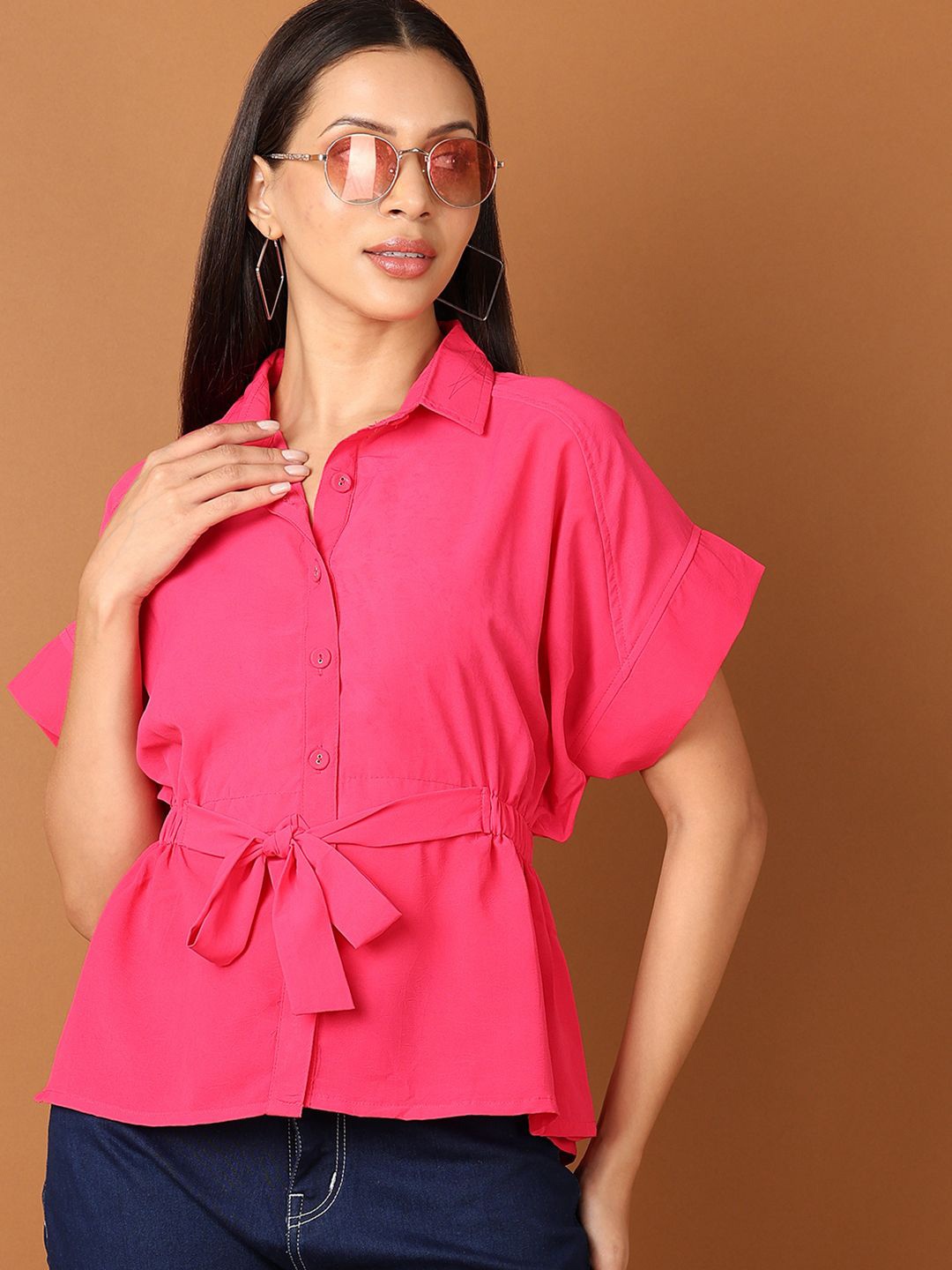 

V-Mart Women Shirt Style Top, Pink