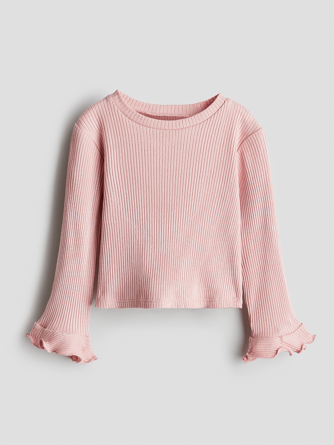 

H&M Infant Girls Flare-Sleeve Jersey Top, Pink