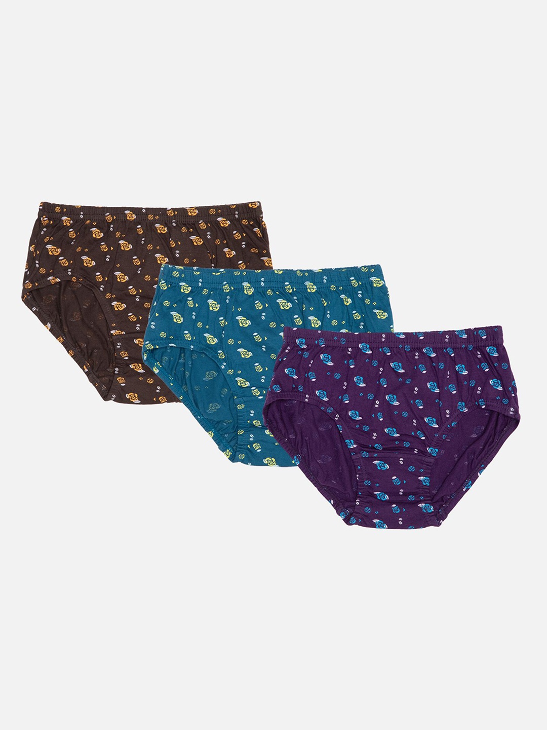 

Bodycare Girls Pack Of 3 Printed Assorted Mid-Rise Briefs