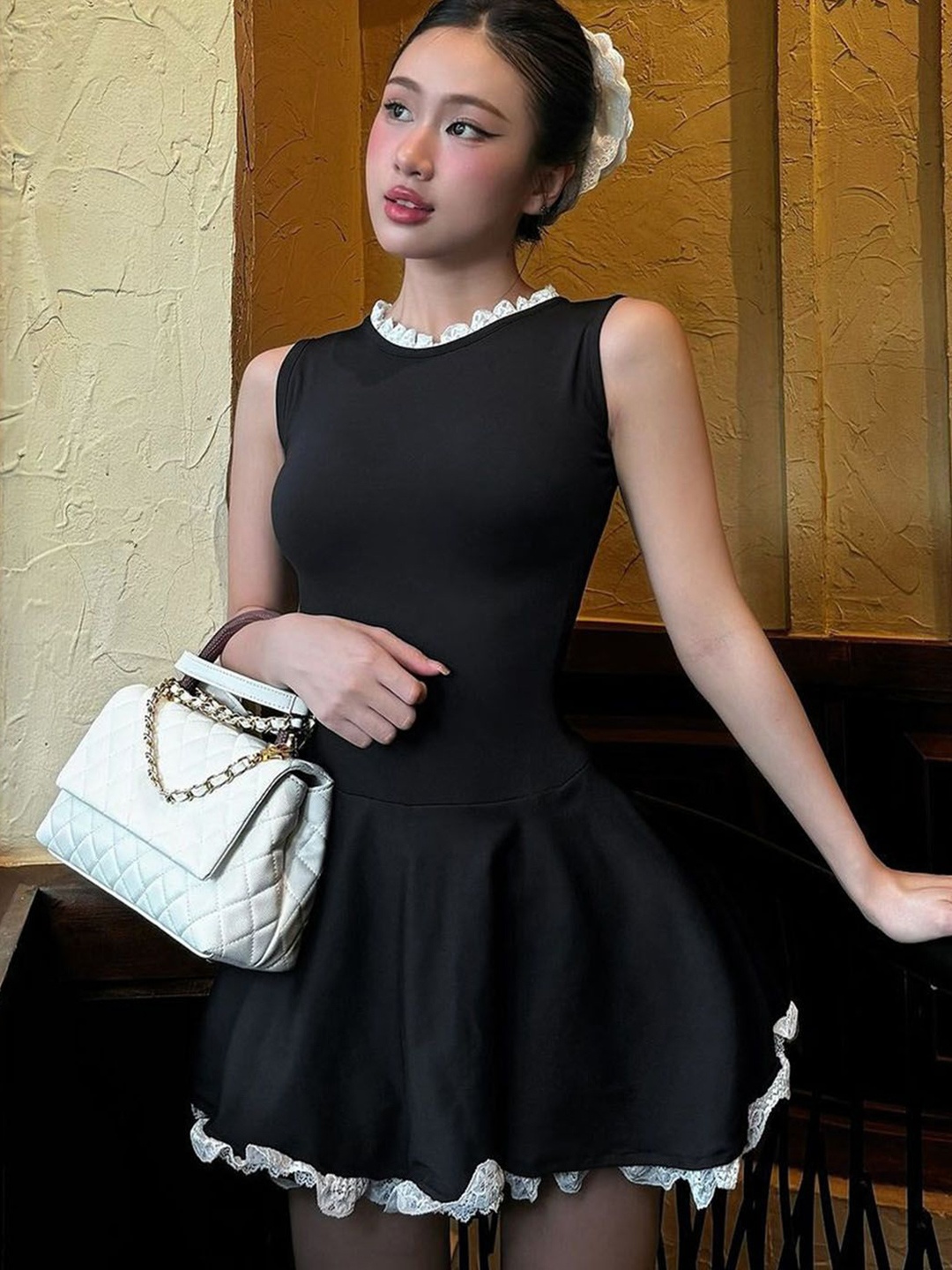 

StyleCast Women Fit & Flare Sleeveless Dress, Black