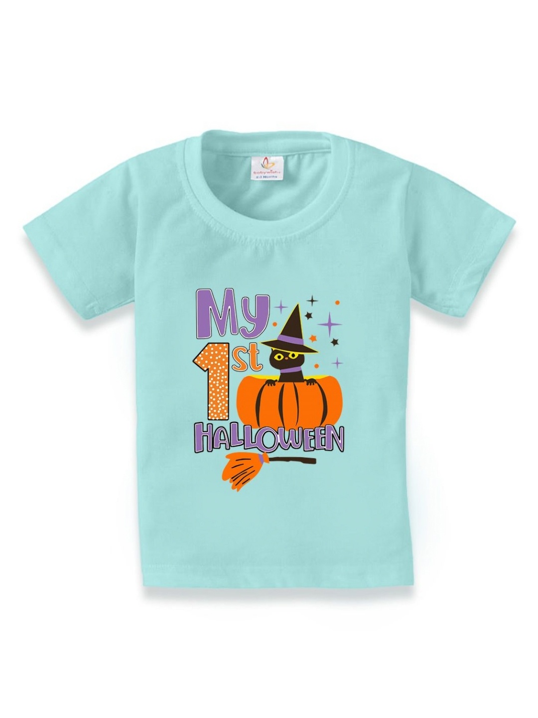 

Babywish Unisex Kids Graphic Printed Round Neck Cotton T-shirt, Sea green