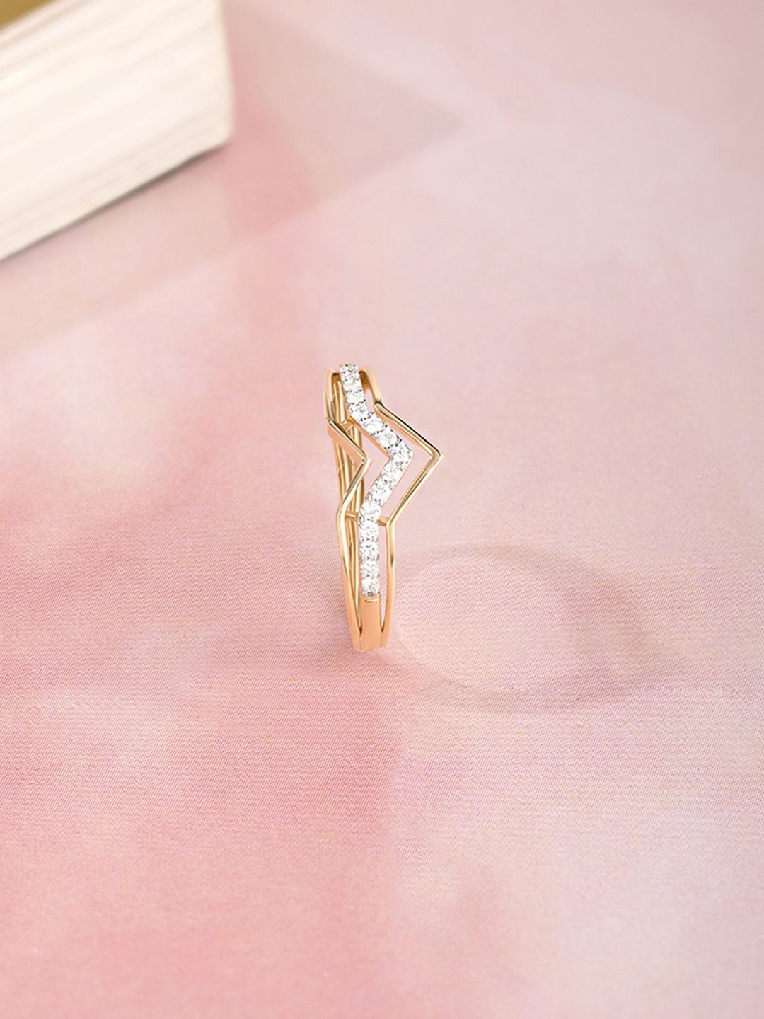 

Mia by Tanishq Women 14KT Gold & Diamond Finger Ring 1.81 g, Yellow