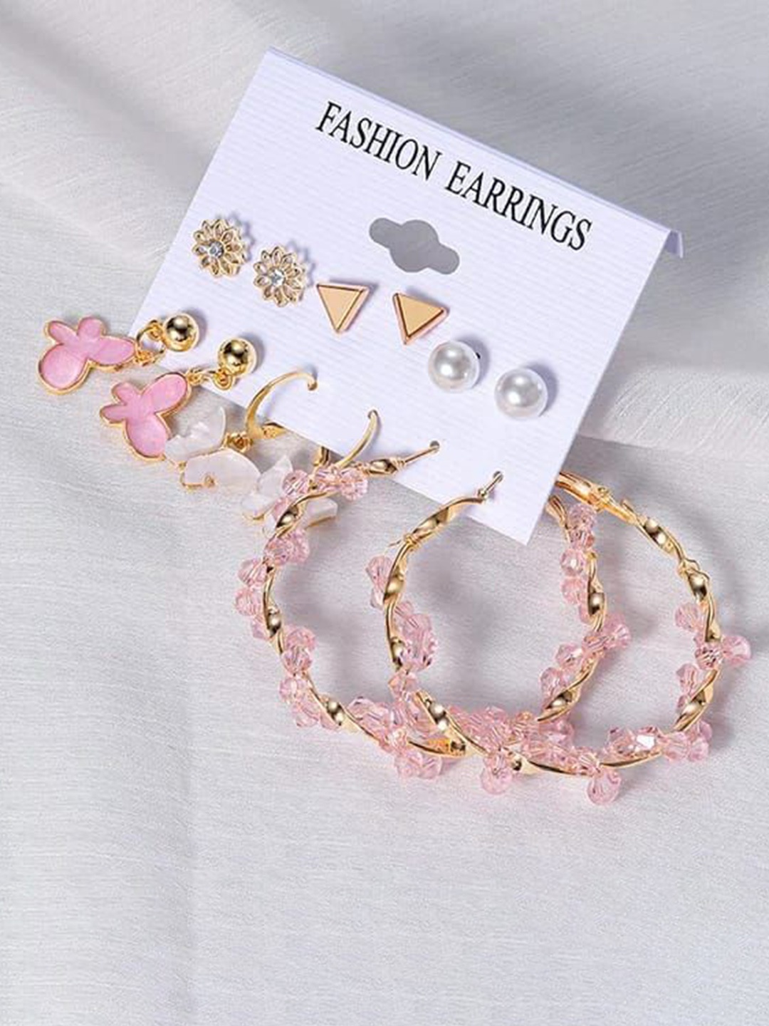 

YU FASHIONS Pack Of 12 Gold Plated Rhinestone Studded Contemporary Drop Earrings, Coral