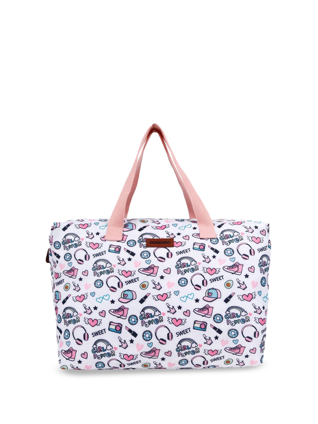 

ASTRID Women Abstract Printed Shopper Shoulder Bag, White