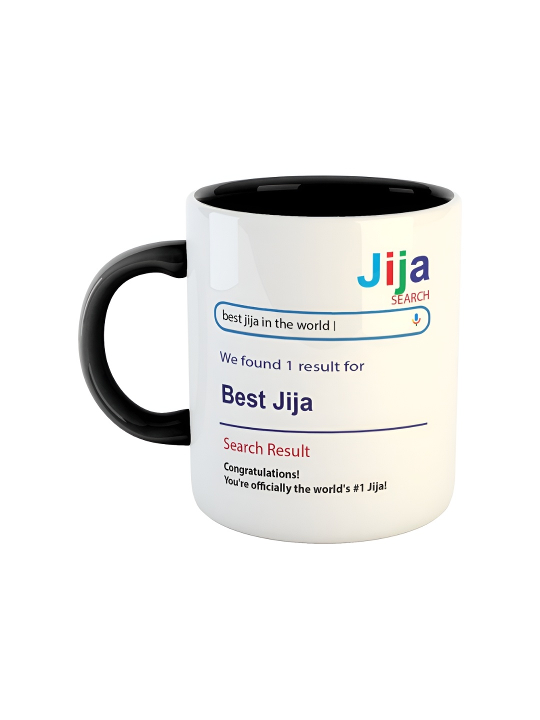 

ARTBUG White & Black Best Jija Printed Ceramic Glossy Coffee Mug