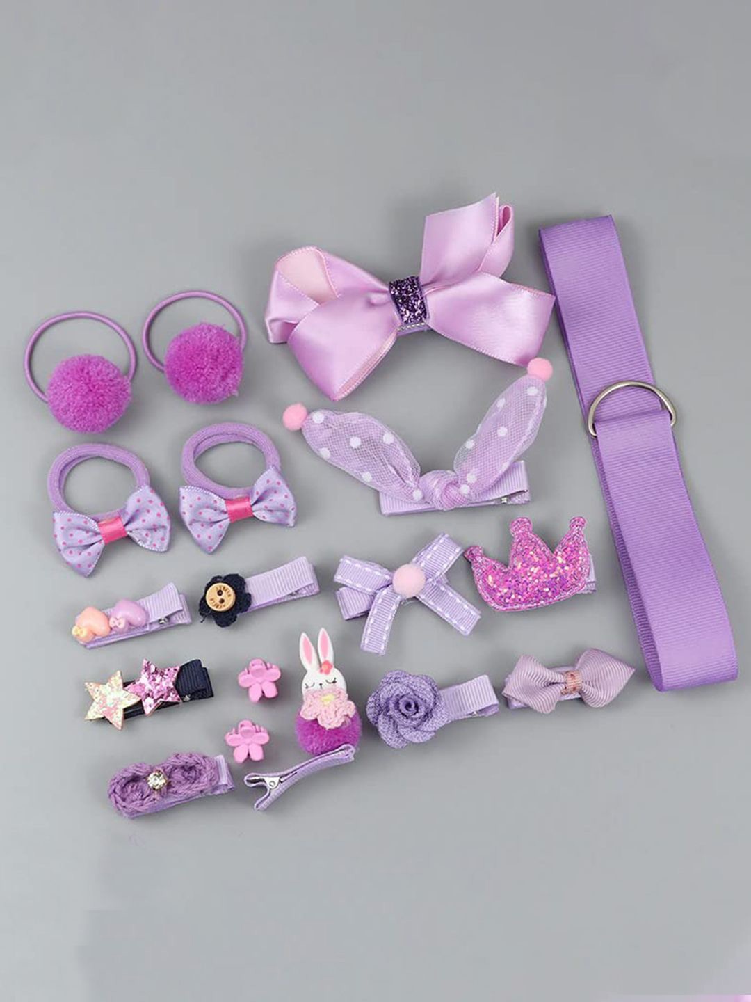 

YouBella Girls Embellished Hair Accessory Set, Purple