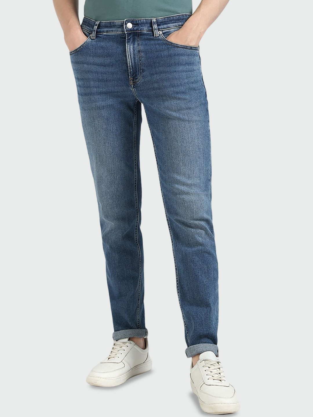 

Calvin Klein Jeans Men Mid-Rise Slim Fit Jeans, Blue
