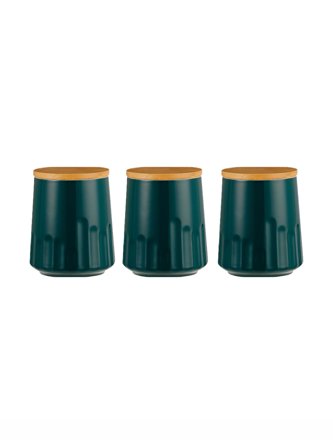 

The Better Home Green & Brown 3 Pieces Ceramic Core Containers 650 ml