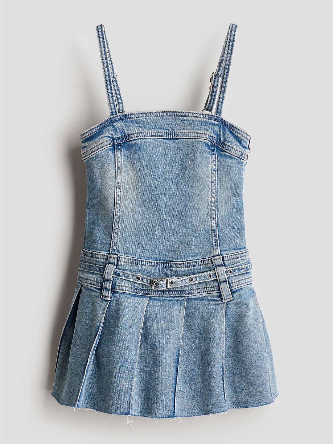 

H&M Girls Denim Strappy Dress, Blue